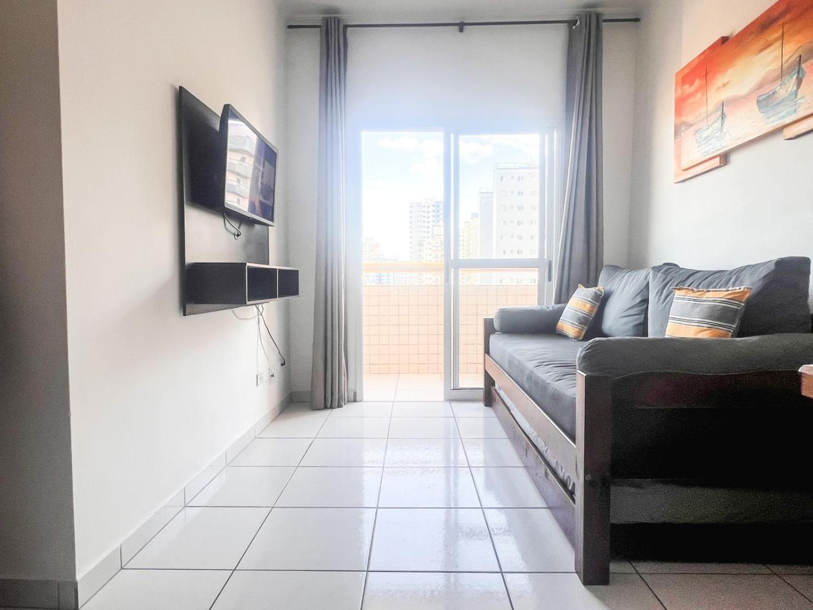 프라이아 그란데 Lindo Apto 300M Praia Da Ocian E Centro - Vista Mar- Varanda Sacada - Wi-Fi 300 Mbps - Vaga De Garagem - Acomoda Ate 6 Pessoas 아파트 외부 사진
